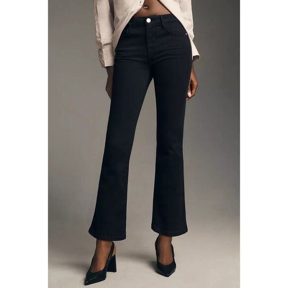 FRAME Le Crop Mini Boot Jeans Black Size 29 - Picture 1 of 9